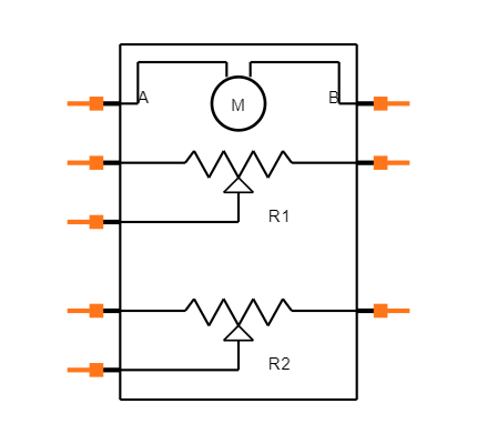 RK27112MC 2X50KA LOG Symbol