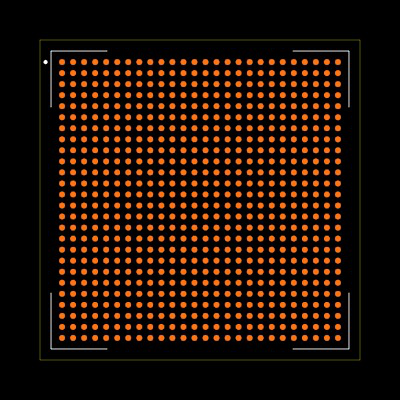 XCKU035-1FBVA676C Footprint