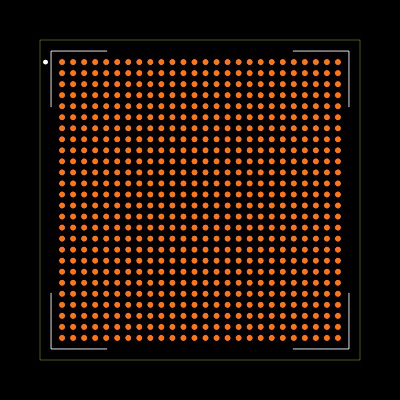 XCKU035-1FBVA676I Footprint