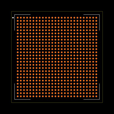 XCKU035-2FBVA676E Footprint