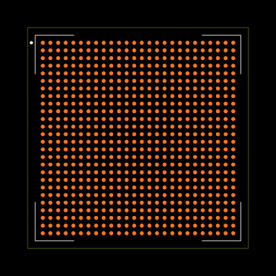 XCKU035-3FBVA676E Footprint