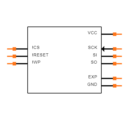 AT45DB161E-MHF2B-T Symbol