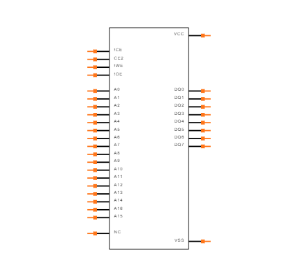 AS6C1008-55PCN Symbol