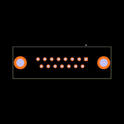 D15S24A4GX00LF Footprint