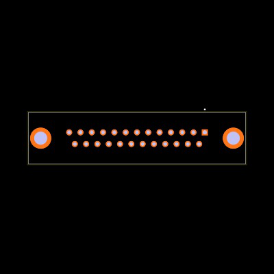 D25S34A4GX00LF Footprint