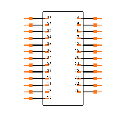 DB25P564CTXLF Symbol