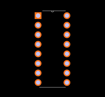 ADM697AN Footprint