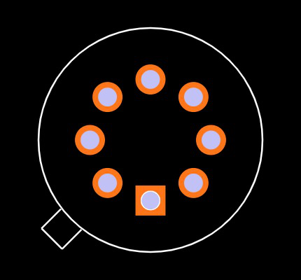 AD584TH/883B Footprint