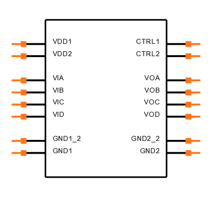 ADUM1410ARWZ Symbol