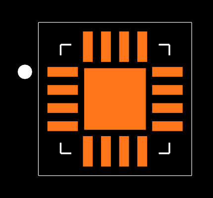 HMC674LP3E Footprint