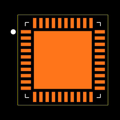 HMC832LP6GE Footprint