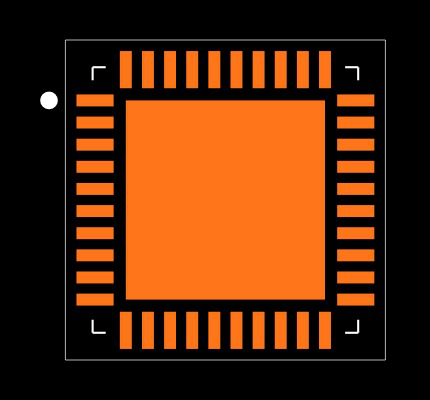 HMC833LP6GE Footprint