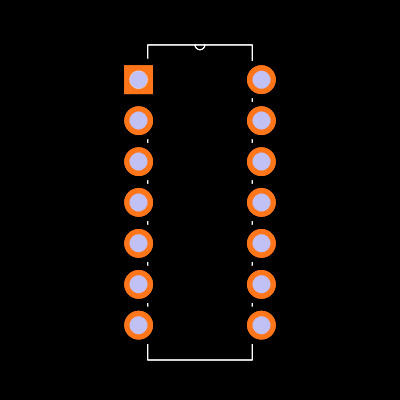 LT1014IN#PBF Footprint