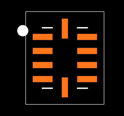MAX14636CVB+T Footprint