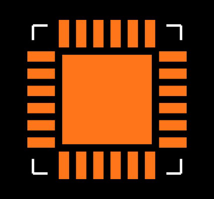 MAX14824ETG+ Footprint