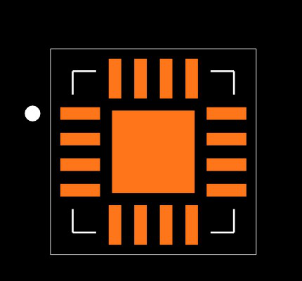 MAX16021PTES+ Footprint