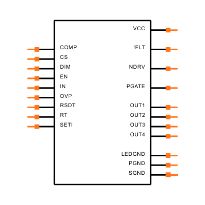 MAX16813ATP+T Symbol
