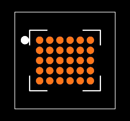 MAX30001CWV+ Footprint