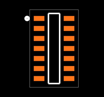 MAX30101EFD+ Footprint
