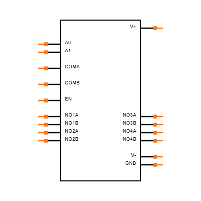MAX309EPE+ Symbol