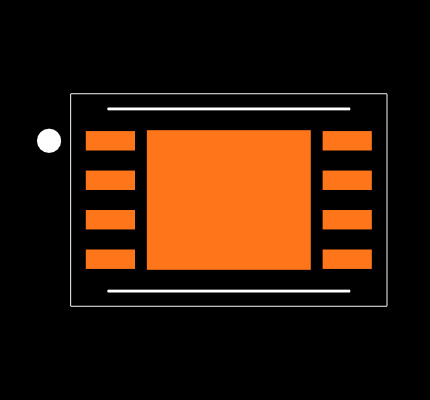 MAX31343ETAY+T Footprint