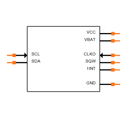 MAX31343ETAY+T Symbol