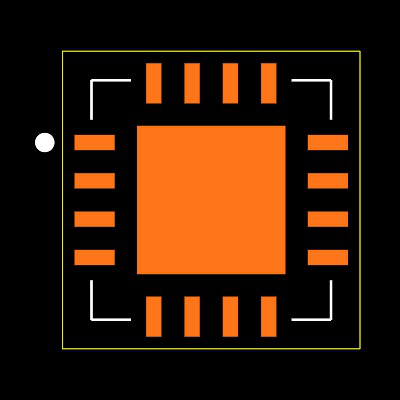 MAX3232ECTE+ Footprint