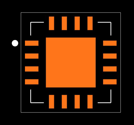 MAX3232EETE+T Footprint