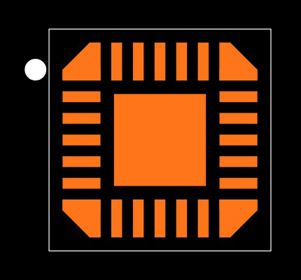 MAX32660GTG+ Footprint