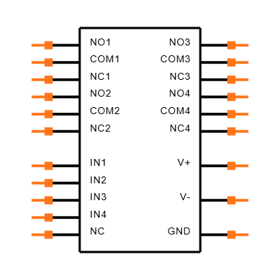 MAX333ACWP Symbol