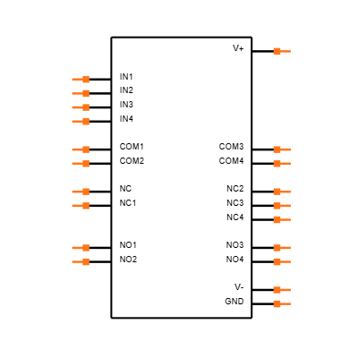 MAX333EWP+ Symbol