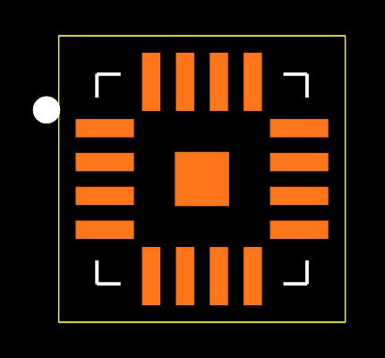 MAX3804ETE+ Footprint