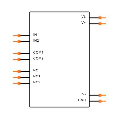 MAX4607ESE+ Symbol