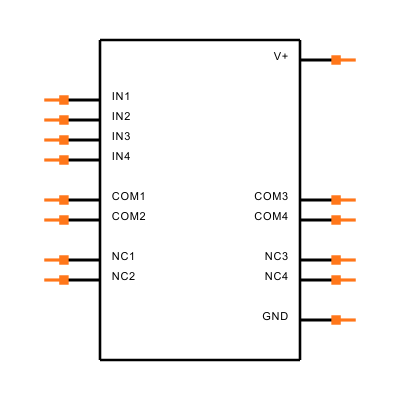 MAX4615CUD+T Symbol