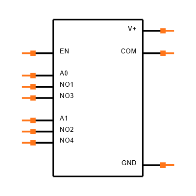 MAX4634ETB+T Symbol