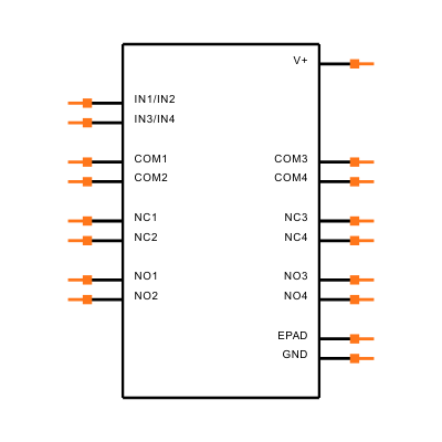 MAX4701ETE+T Symbol