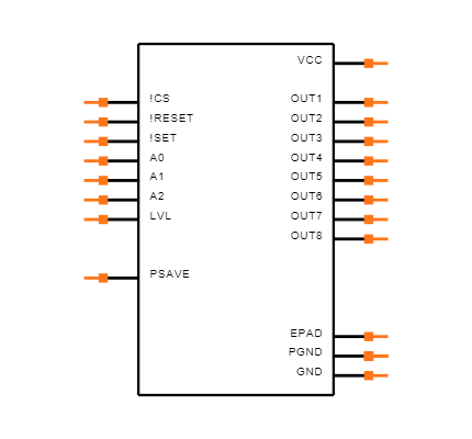 MAX4824ETP+ Symbol