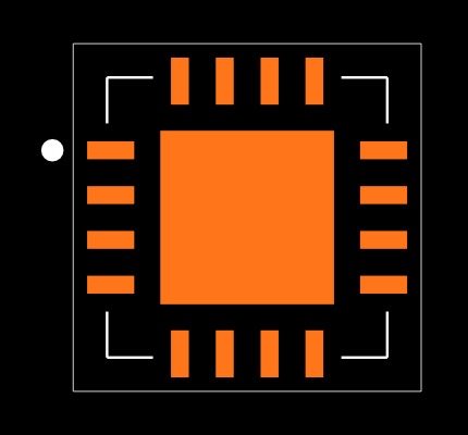 MAX5495ETE+ Footprint