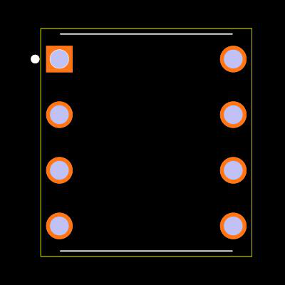 MAX626CPA+ Footprint