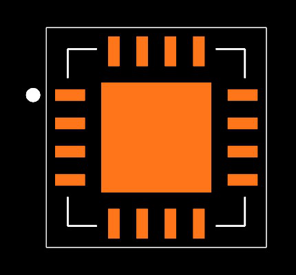 MAX6639FATE+ Footprint