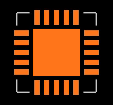 MAX6795TPWD2+ Footprint
