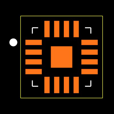 MAX6946ATE+T Footprint