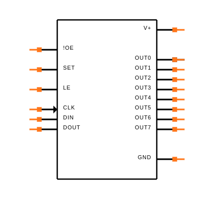 MAX6968AAE+ Symbol