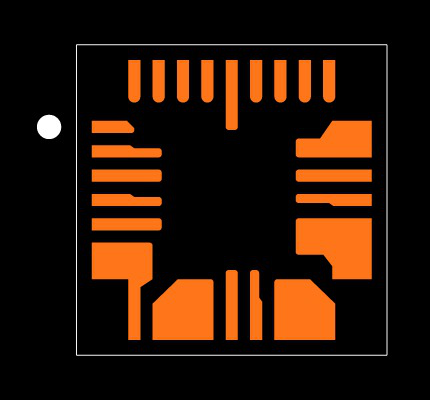 MAX77986AEFD+T Footprint