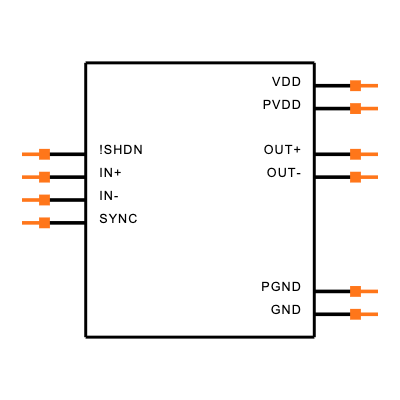 MAX9700DEUB+T Symbol