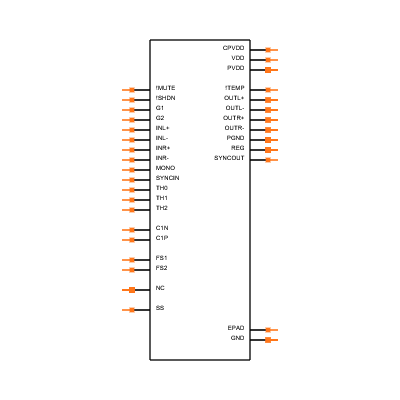 MAX9709ETN+TD Symbol