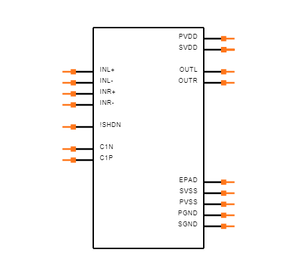 MAX97220AETE+T Symbol