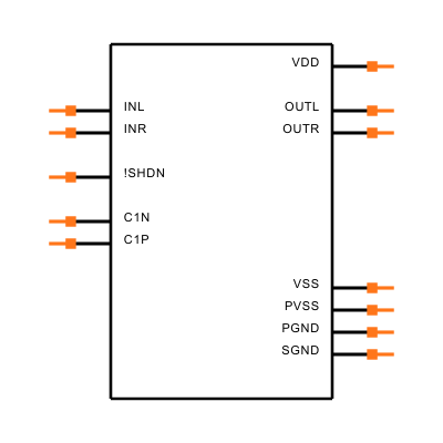 MAX9725CEBC+TG45 Symbol