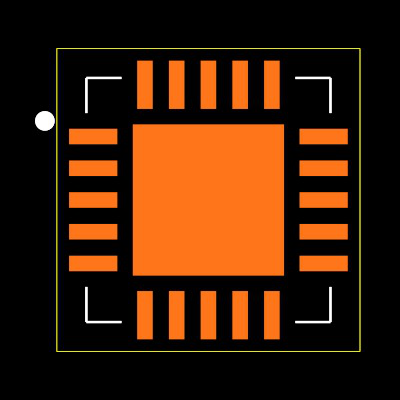 MAX9990ETP+ Footprint