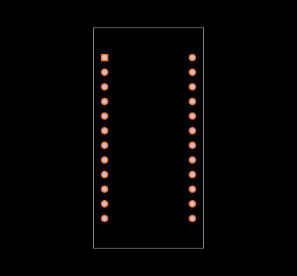 DS1742-100+ Footprint